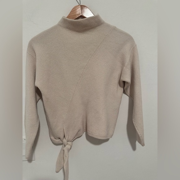 Rebecca Taylor Side Tie Sweater in Cream Sz M - Picture 6 of 8